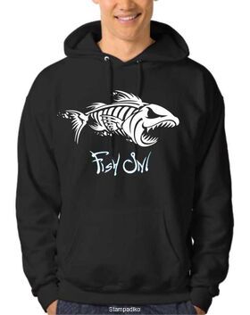 Μπλούζα φούτερ με κουκούλα Fish on
