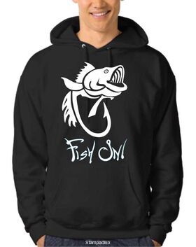 Μπλούζα φούτερ με κουκούλα Fish on