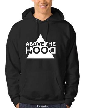 Φούτερ με στάμπα Above  Greek Rap - Triangle Logo Design