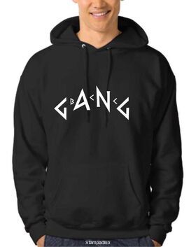 Φούτερ με στάμπα GANG Greek Rap - Barcode Crew Design