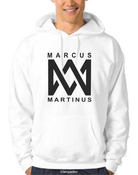 Μπλούζα φούτερ με κουκούλα με  στάμπα Marcus & Martinus