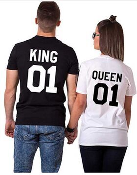 Μπλούζα T-shirt King and Queen(η τιμή είναι και για τα δύο μπλουζάκια)