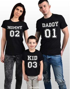 Mπλουζακια για οικογένεια με στάμπα Mommy Daddy Kids t-shirt