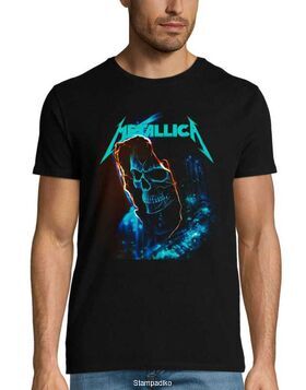 Μπλούζα με στάμπα Metallica T Shirt Death Reaper Black Classic Rock Metal Band