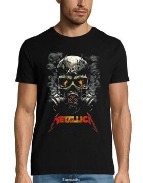 Heavy Metal μπλούζα με στάμπα Gas Mask Metallica