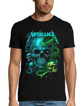 Heavy Metal μπλούζα με στάμπα Metallica Electric Skull