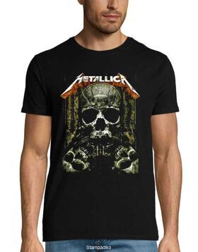 Heavy Metal μπλούζα με στάμπα Metallica Three Skull