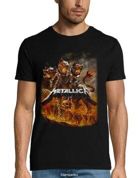 Heavy Metal μπλούζα με στάμπα Metallica Wild Wolves