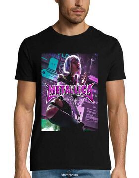Heavy Metal μπλούζα με στάμπα Metallica Cyberpunk Metallica Turn The Page