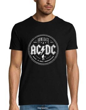 Rock t-shirt  με στάμπα  ACDC Rock N Roll Damnation