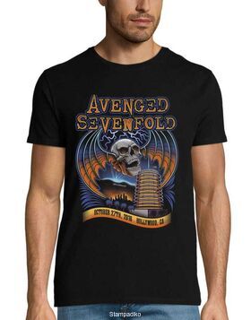 Heavy Metal μπλούζα με στάμπα Avenged Sevenfold A7X Hollywood