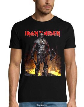 Heavy Metal μπλούζα με στάμπα  Iron Maiden FlamesT-shirt