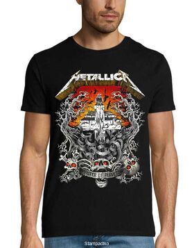 Heavy Metal μπλούζα με στάμπα Metallica Master of puppets συλλεκτικό T-shirt