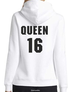 Μπλούζα Φούτερ με κουκούλα με στάμπα QUEEN 16