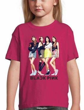 Mπλούζα με στάμπα Blackpink standing members Fuchsia