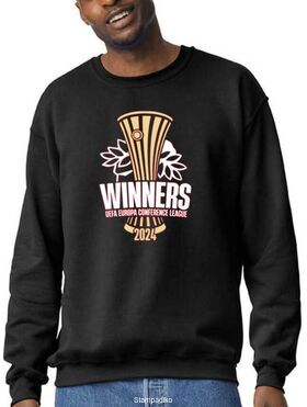 Μπλούζα φούτερ με στάμπα του Ολυμπιακού The Winner Of UEFA Europa Conference League 2024