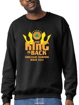 Φούτερ με στάμπα του Παναθηναικού The King Is Back EuroLeague Champions Berlin 2024