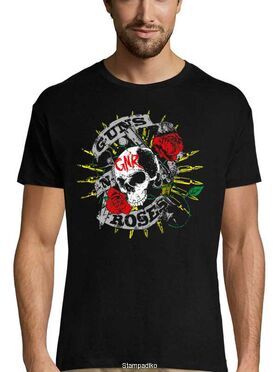 Rock t-shirt Black με στάμπα Guns N' Roses Firepower