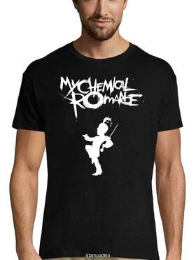 Rock t-shirt Black με στάμπα My Chemical Romance Black Parade T-Shirt