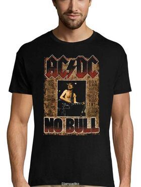 Rock t-shirt με στάμπα AC/DC No Bull