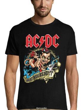 Rock t-shirt με στάμπα AC/DC Are You Ready