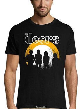 Rock t-shirt με στάμπα The Doors T Shirt Dusk Distressed Band Logo