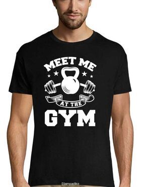Mπλούζα με στάμπα Gym Fitness Meet me at the Gym T-shirt
