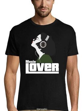 Μπλούζα t-shirt με στάμπα  Real Music Lover