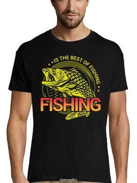 Μπλούζα με στάμπα ψαρέματος Is The Best of Fishing