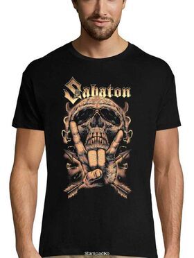 Heavy metal t-shirt με στάμπα Sabaton arrow in hand T-shirt