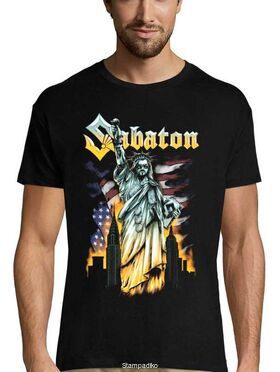 Heavy metal t-shirt με στάμπα Sabaton Statue of Liberty T-shirt