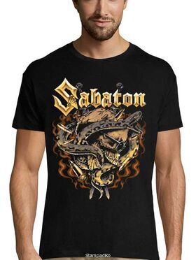 Heavy metal t-shirt με στάμπα Sabaton Snake with Skull T-shirt