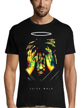 Rap t-shirt με στάμπα juice wrld 999 Trapped in my head