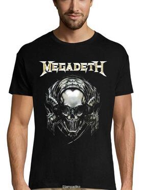 Heavy metal t-shirt με στάμπα Megadeth Art witth Skull