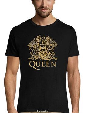 Rock t-shirt με στάμπα Queen Golden Gradient Crest
