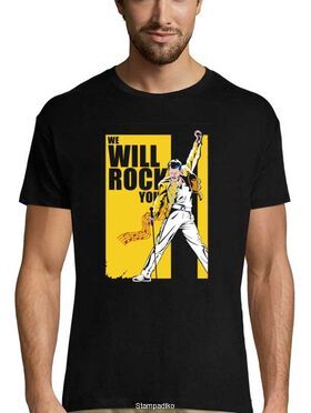 Rock t-shirt με στάμπα We Will Rock You Queen Freddie Mercury