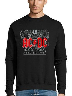 Μπλούζα Φούτερ Sweatshirt Rock με στάμπα ACDC Black Ice