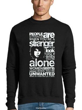 Μπλούζα Φούτερ Sweatshirt Rock με στάμπα Jim Morrison People are Strange When You're a Stranger