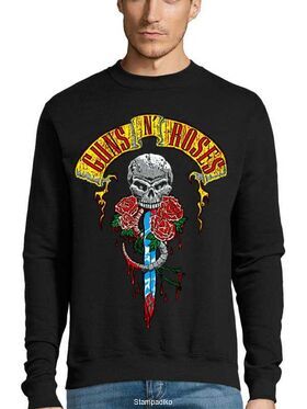 Μπλούζα Φούτερ Sweatshirt με στάμπα Guns N' Roses Skull Dagger