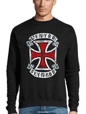 Μπλούζα Φούτερ με στάμπα Lynyrd Skynyrd  Red Cross Vintage Style Rock Band