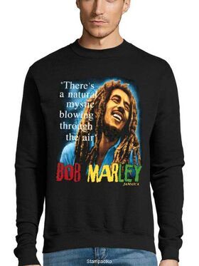 Μπλούζα Φούτερ με στάμπα Bob Marley There's a natural mystic blowing through the air