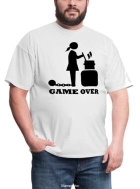 Mπλούζα φούτερ με στάμπα Game Over Cooking Woman Bachelor