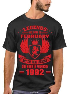 Μπλούζα T-shirt με στάμπα Legends are born in February