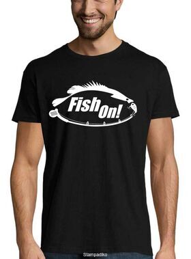 Μπλούζα t-shirt με στάμπα ψαρέματος Fish On