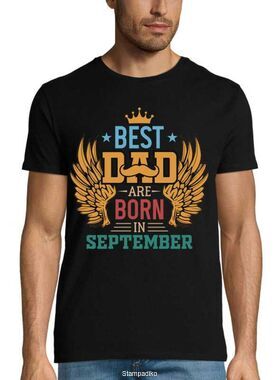 Mπλούζα με στάμπα γενεθλίων Happy Birthday Best dad are born in September birthday tshirt