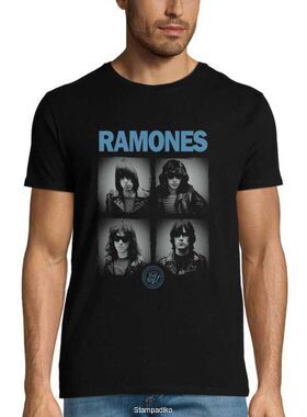 Μπλούζα t-shirt  με στάμπα Nirvana Band Johnny Joey Deedee Marky Shirt Vintage