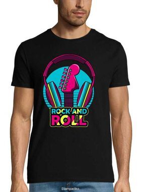 Μπλούζα t-shirt με στάμπα Guitar Rock & Roll