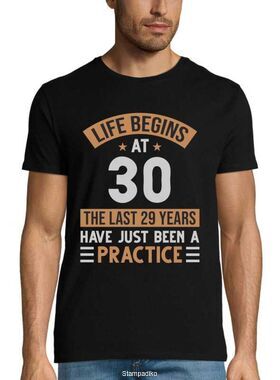 Mπλούζα με στάμπα γενεθλίων Life begins at 30 The last 29 years have just been a practice