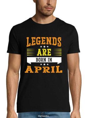 Μπλούζα "Legends Are Born in April" - Birthday Series - DTF Print