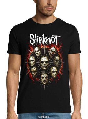 Μπλούζα με στάμπα Slipknot - "Mask Circle" Nu Metal Edition